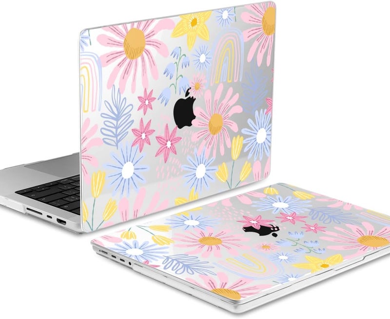 DONGKE Case for M5 MacBook Pro 14 inch 2025 2024-2021 M4 M3 M2 M1, Plastic Hard Shell Cover Compatible with A3434 A3112 A3401 A3185 A2992 A2779 A2442, Retina XDR Display & Touch ID, Florals - Image 5